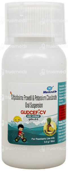 Gudcef Cv Pineapple Flavour Dry Syrup 30Ml Gudcef Cv Pineapple Flavour Dry Syrup 30Ml